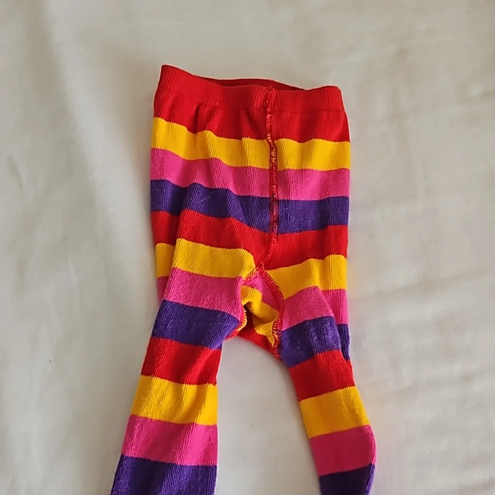 Hanna Andersson Striped Toddler Girl Warm Tights Size 3T